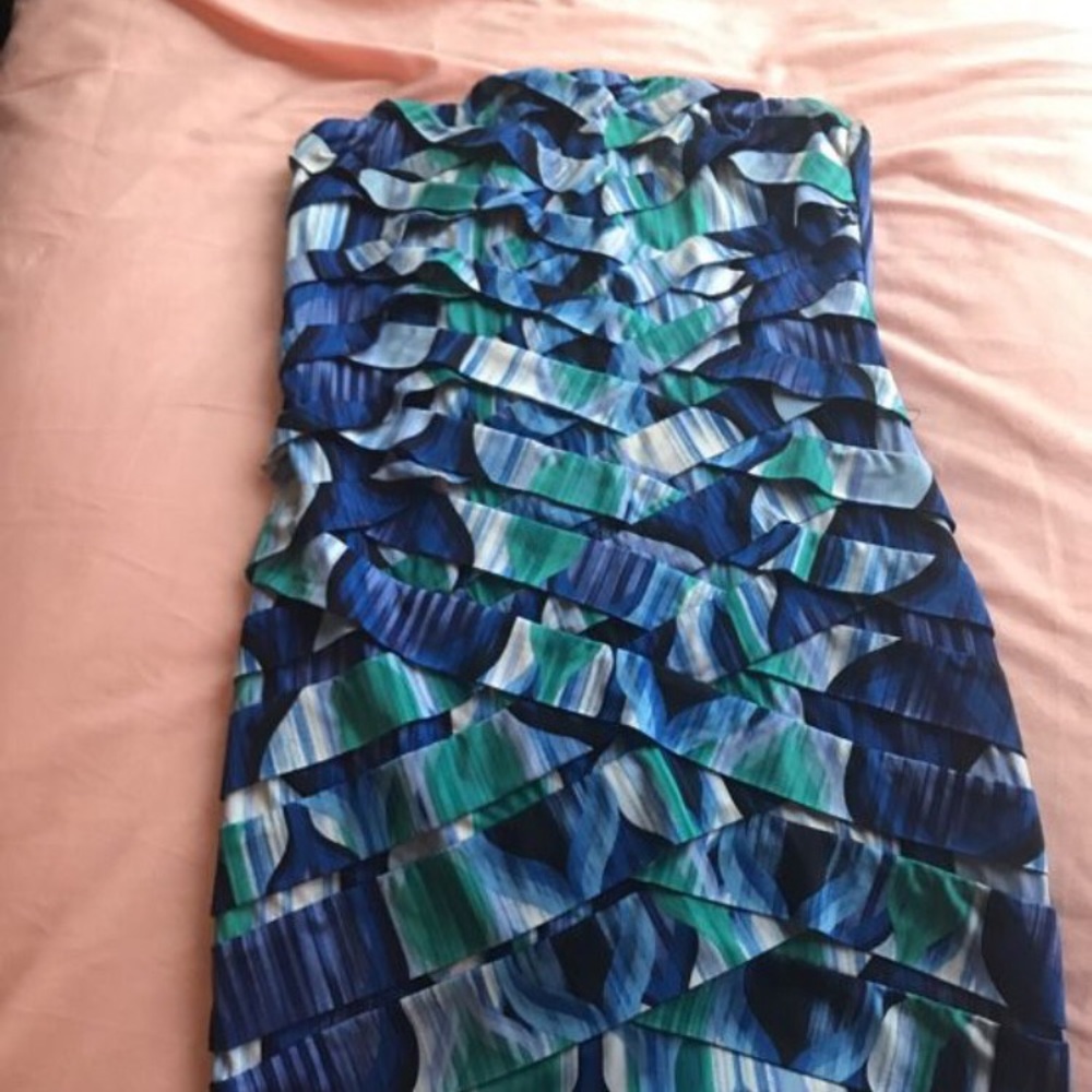 Strapless evening dress